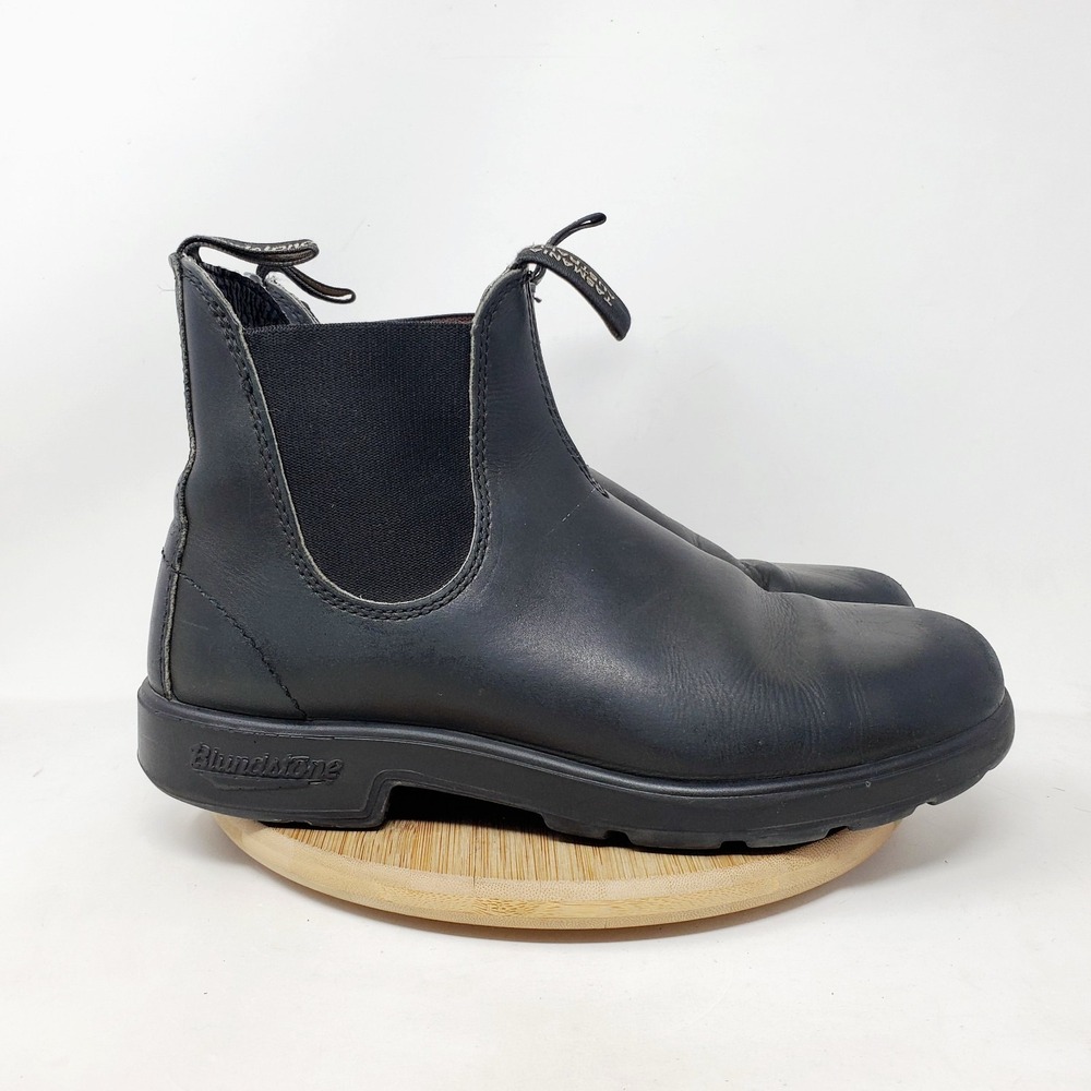 Blundstone Chelsea Boots Mens 8 Black Leather Casual Shoes Distressed - Picture 9 of 14